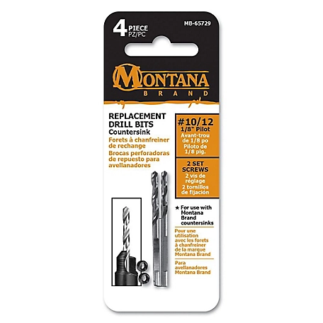 Montana Brand Tools #10/12 Replacement Countersink Drill Bits, Modular Drill and Driver
