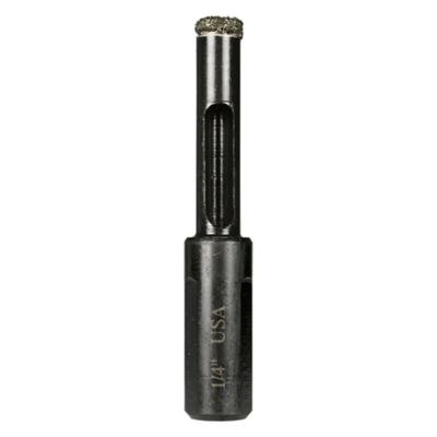 Image showing  1/4 in. Diamond Tile Drill Bit, Black Oxide Finish