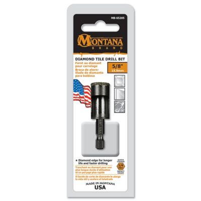 Montana Brand Tools 5/8 in. Diamond Tile Drill Bit, Black Oxide Finish