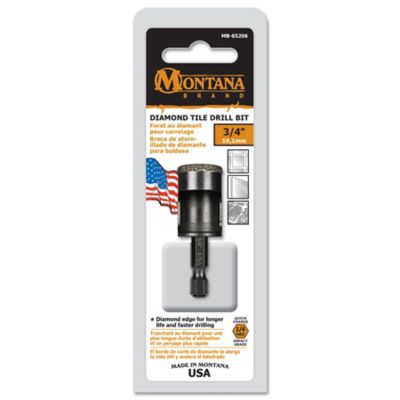 Montana Brand Tools 3/4 in. Diamond Tile Drill Bit, Black Oxide Finish