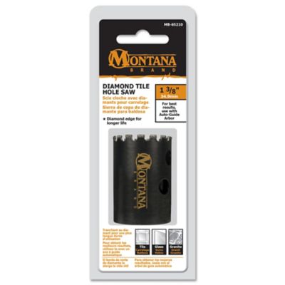 Montana Brand Tools 1-3/8 in. Diamond Tile Hole Saw, Carbide Tip