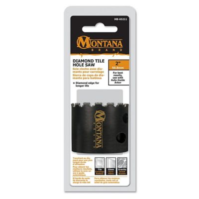 Montana Brand Tools 2 in. Diamond Tile Hole Saw, Carbide Tip