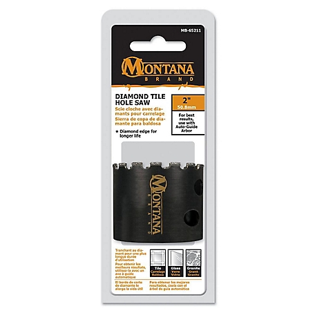 Montana Brand Tools 2 in. Diamond Tile Hole Saw, Carbide Tip