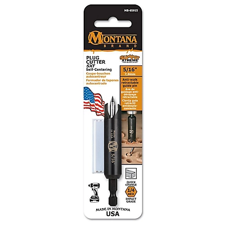 Montana Brand Tools 5/16 in. Self-Centering Plug Cutter, Precision CNC Machined High-Alloy Steel