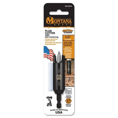 Montana Brand Tools 1/2 in. Self-Centering Plug Cutter, Precision CNC Machined High-Alloy Steel