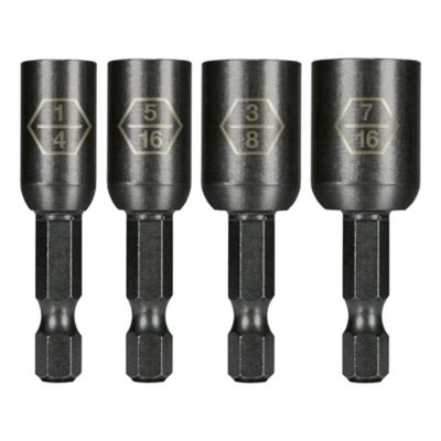 Image showing  Assorted Standard Magnetic Nut Driver Set, 1/4 in. Hex Shank, 4 pc.