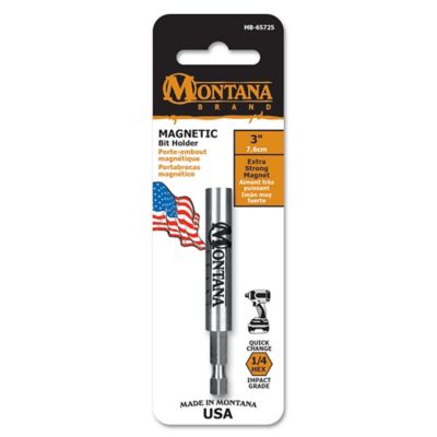 Montana Brand Tools 3 in. Compact Magnetic Bit Holder, 1/4 in. Hex