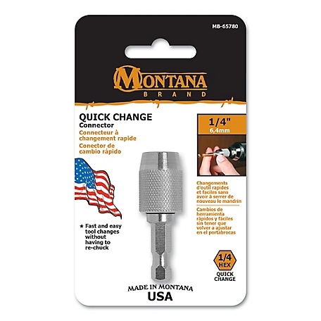 Montana Brand Tools 1/4 in. Hex Drive Drill Quick Change Connector