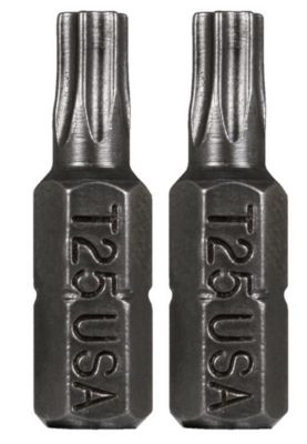 Image showing  #25 x 1 in. Star Cryogenically-Treated Impact Driver Bits, 2 pc.