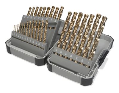 Montana Brand Tools Cobalt Jobber Round Shank Set, Impact Resistant Contractor Style Case, 29 pc.