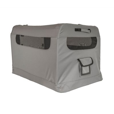 Image showing  Large Soft Polyester Crate Portable Dog House, 32 in., Gray