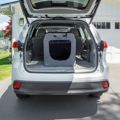 Image showing 7 th Heininger PortablePet Large Soft Polyester Crate Portable Dog House, 32 in., Gray