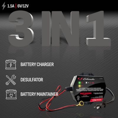Image showing  1.5A 6/12V Mountable Battery Charger/Maintainer, 120V AC Input Voltage, 0.4A Input Current