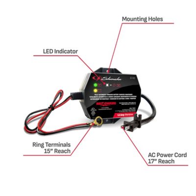 Image showing 5 th Schumacher 1.5A 6/12V Mountable Battery Charger/Maintainer, 120V AC Input Voltage, 0.4A Input Current