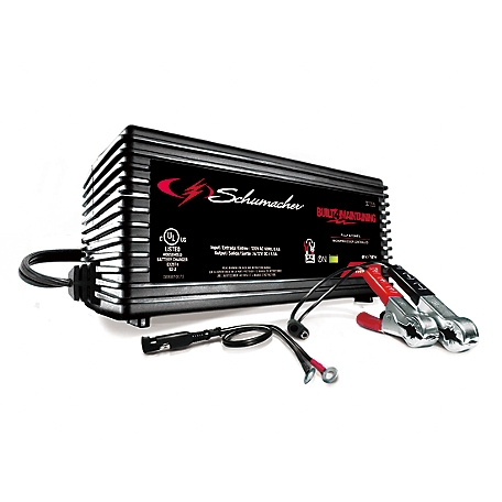 Schumacher 1.5A 6/12V Battery Charger/Maintainer, Rugged Case, 120V AC Input Voltage, 0.4A Input Current