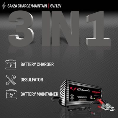 Image showing  1.5A 6/12V Battery Charger/Maintainer, Rugged Case, 120V AC Input Voltage, 0.4A Input Current