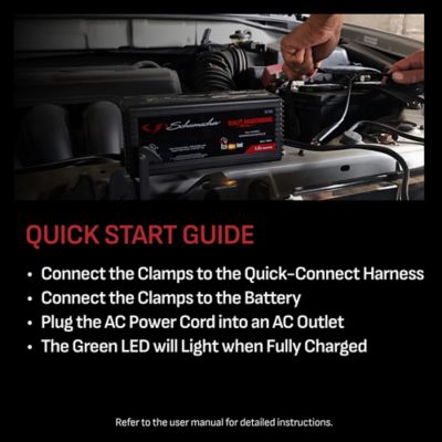 Image showing  1.5A 6/12V Battery Charger/Maintainer, Rugged Case, 120V AC Input Voltage, 0.4A Input Current