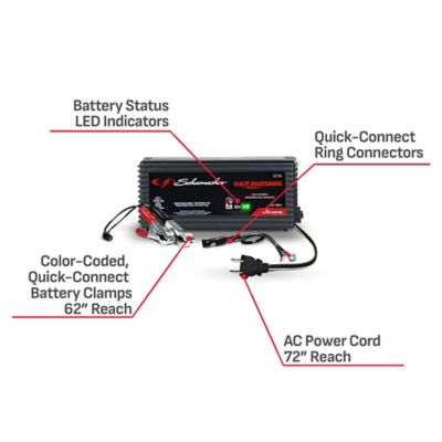 Image showing 5 th Schumacher 1.5A 6/12V Battery Charger/Maintainer, Rugged Case, 120V AC Input Voltage, 0.4A Input Current