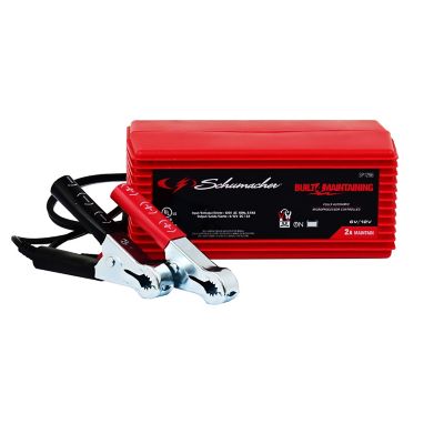 Schumacher 2A 6/12V Battery Charger/Maintainer, Rugged Case, 120V AC Input Voltage, 0/54A Input Current