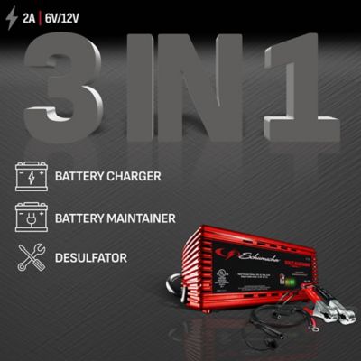 Image showing  2A 6/12V Battery Charger/Maintainer, Rugged Case, 120V AC Input Voltage, 0/54A Input Current