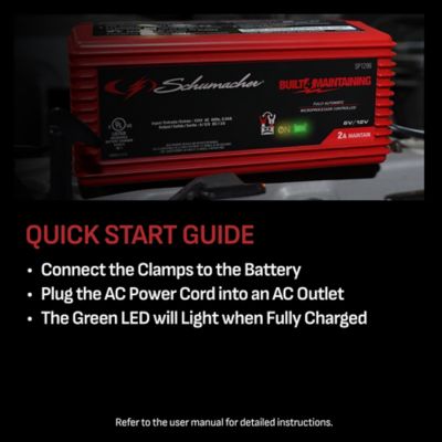 Image showing  2A 6/12V Battery Charger/Maintainer, Rugged Case, 120V AC Input Voltage, 0/54A Input Current