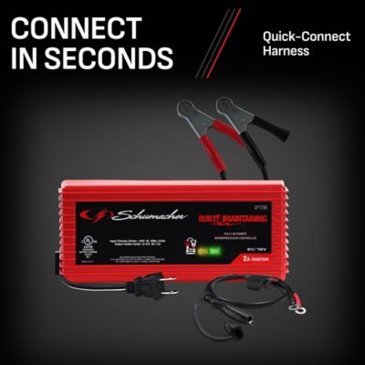 Image showing  2A 6/12V Battery Charger/Maintainer, Rugged Case, 120V AC Input Voltage, 0/54A Input Current