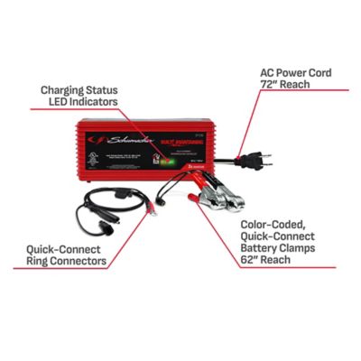 Image showing 5 th Schumacher 2A 6/12V Battery Charger/Maintainer, Rugged Case, 120V AC Input Voltage, 0/54A Input Current