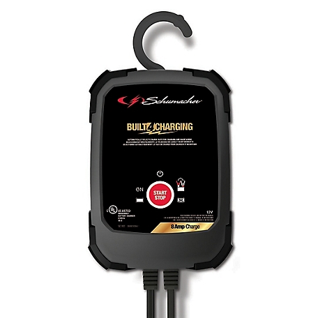 Schumacher 8A 12V Rapid Charge Battery Charger, 120V AC Input Voltage, 2.2A Input Current