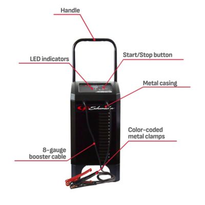 Image showing  200A Electric 12V Fully Automatic Wheeled Battery Charger and Jump Starter with 40A Boost Mode