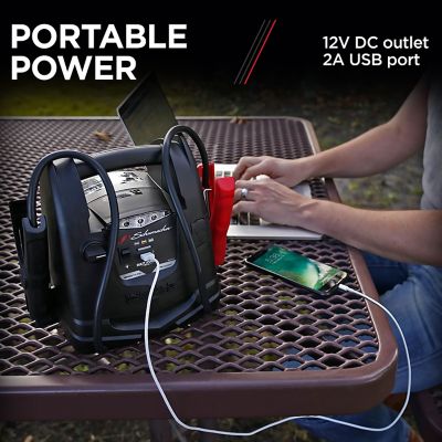 Image showing  1,000A Peak Portable Power Jump Starter with Air Compressor, 9.63 in. x 10.88 in. x 10.5 in.