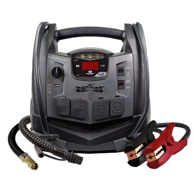 Schumacher 6-in-1 Portable Power Station and 1200 Peak Amp Jump Starter - 150-PSI Air Compressor and Power Inverter