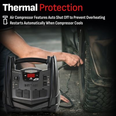 Image showing  1,200A Peak 6-in-1 Portable Power Station and Jump Starter, 150 PSI Air Compressor and Power Inverter