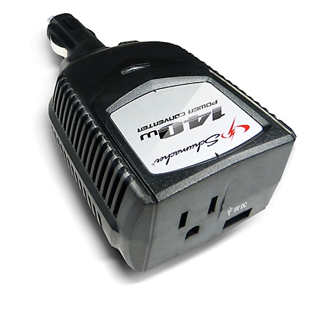 Schumacher 140W Power Inverter for Mobile Entertainment and Electronics, 2A USB Port