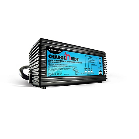Schumacher 3A 6/12V Universal CR5 Battery Charger for Charge n' Ride Toys, 120V AC Input Voltage, 0.92A Input Current