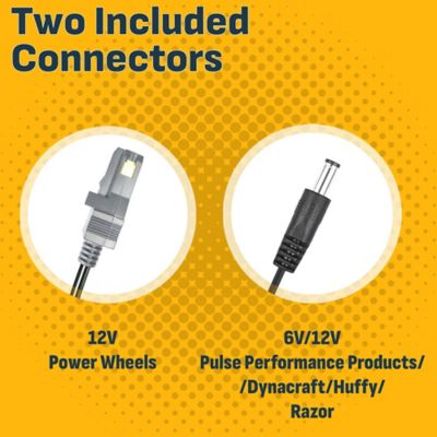 Image showing  3A 6/12V Universal CR7 Battery Charger for Charge n' Ride Toys, 120V AC Input Voltage, 0.92A Input Current