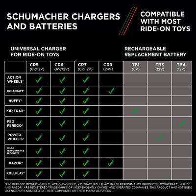Image showing 5 th Schumacher 12 V 9.5 Ah Replacement Battery, TB3