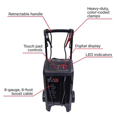 Image showing  125/250A DSR Professional Grade Fully Automatic Wheeled Jump Starter and Battery Charger, 6V/12V