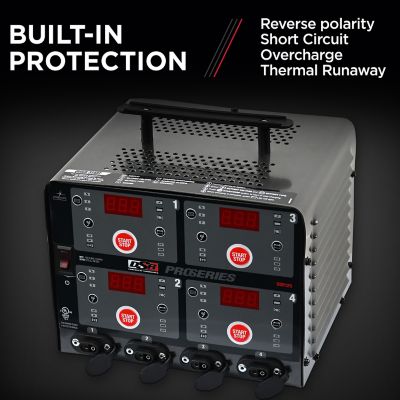 Image showing  DSR Professional Grade Four Bank Battery Charging Station, 3 in 1, 6V/12V Fully Automatic