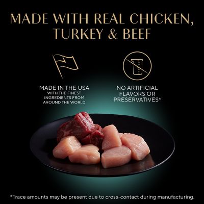 Image showing  Perfect Portions All Life Stages Savory Chicken, Roasted Turkey & Tender Beef Wet Cat Food pk., 2.6 oz., 24 pk.