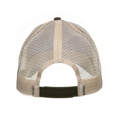 Image showing  Unisex Adult Rubber Logo Patch Mesh Back Trucker Hat, Olive