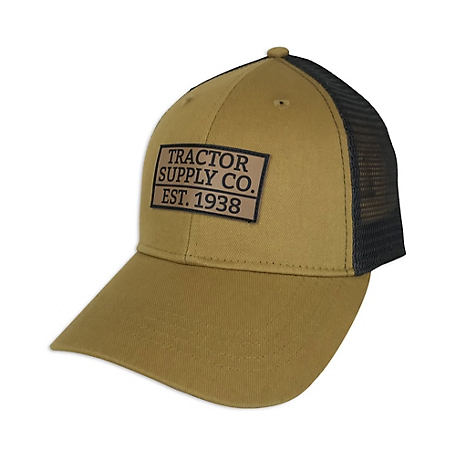 Tractor Supply Mesh-Back Trucker Hat with Faux Leather Logo Patch