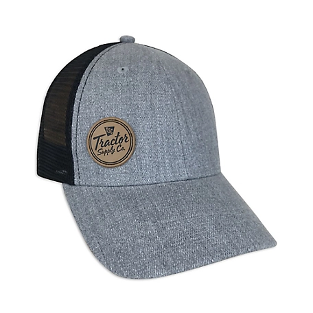Tractor Supply Mesh-Back Trucker Cap with Faux Leather Logo Patch