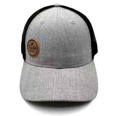 Image showing  Unisex Adult Faux Leather Logo Patch Mesh Back Trucker Cap