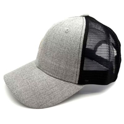 Image showing  Unisex Adult Faux Leather Logo Patch Mesh Back Trucker Cap