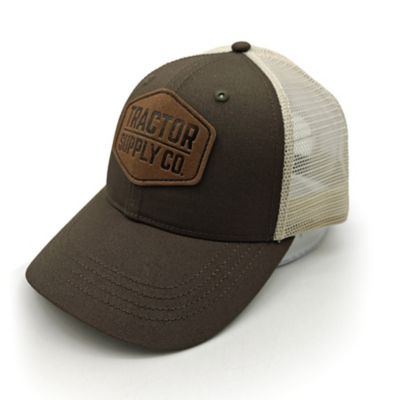 Image showing  Unisex Adult Faux Leather TSC Patch Mesh Back Trucker Hat