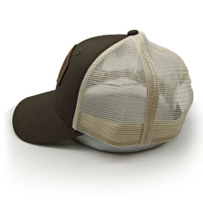 Image showing  Unisex Adult Faux Leather TSC Patch Mesh Back Trucker Hat
