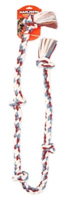 Image showing  60 in. Flossy Chews 5-Knot Tugs Rope Super Dog Toy, Assorted