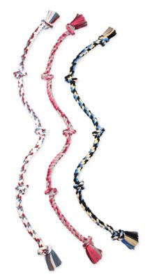 Image showing  60 in. Flossy Chews 5-Knot Tugs Rope Super Dog Toy, Assorted