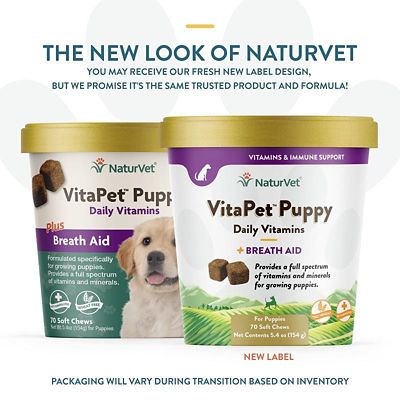 Image showing  VitaPet Puppy Daily Vitamins Plus Breath Aid Soft Chews for Dogs, 70 ct.