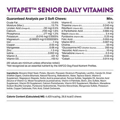 Image showing  VitaPet Daily Vitamins Plus Glucosamine Soft Chews for Senior Dogs